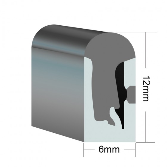 Mangueira Led Silicone 6x12mm 1cm 10W/mt cut-IP67